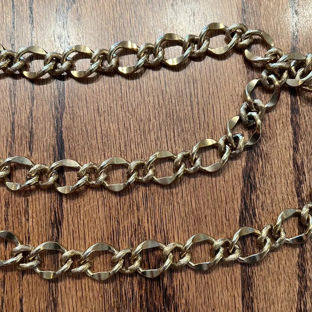 Vintage Retro Heavy Gold Multi Chain Belt